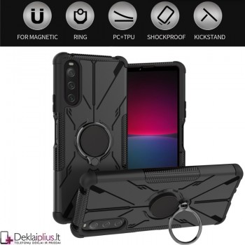 Sustiprintas dėklas 4in1 - juodas (Sony Xperia 10 IV) Sustiprintas dėklas 4in1 - juodas (Sony Xperia 10 IV)